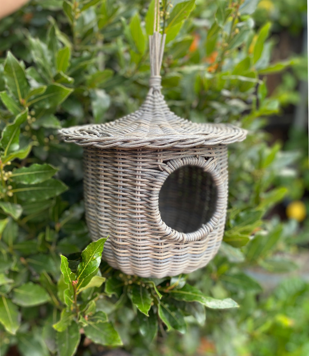 Bird nesting house rattan