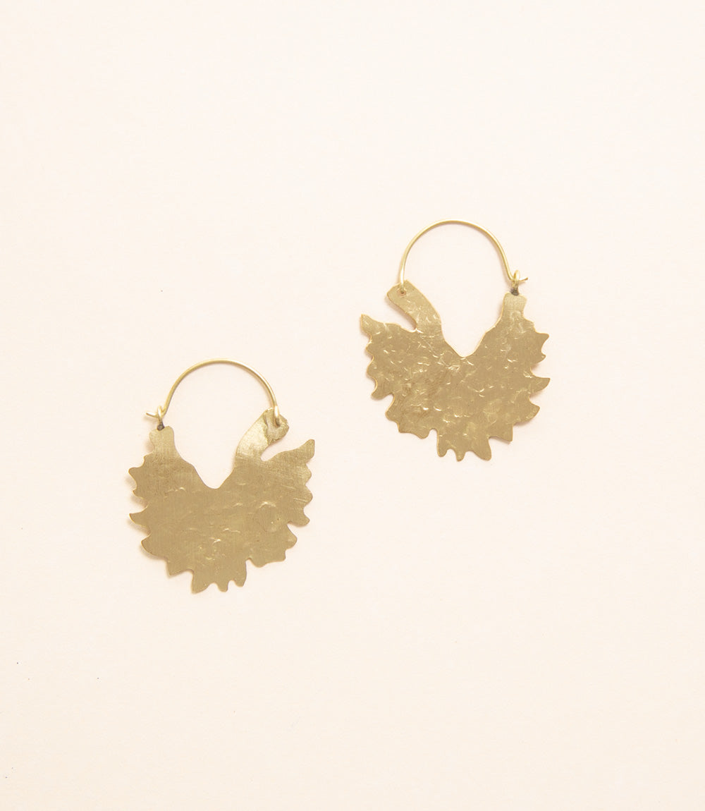 Satya - Ginkgo Leaf Earrings - Gold