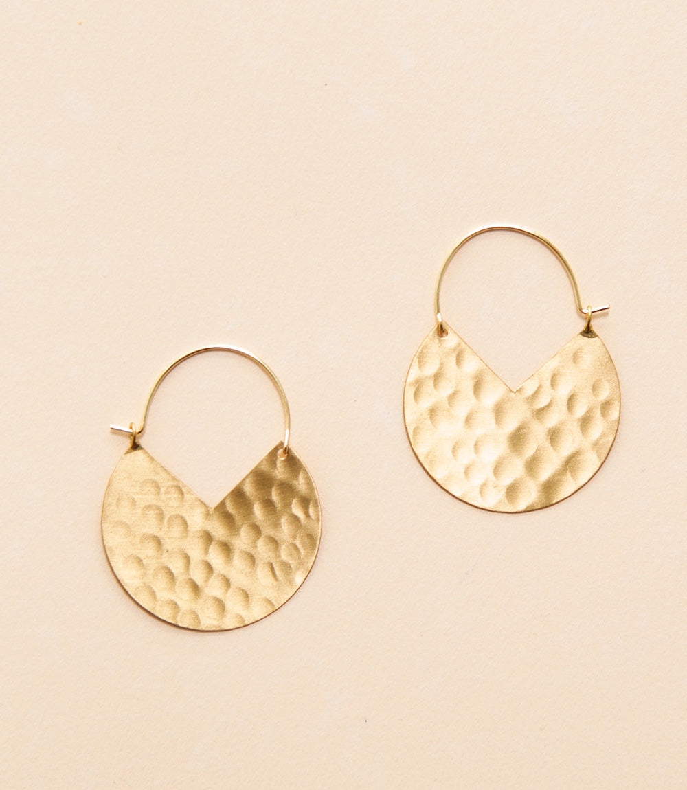 Unity - Sliced Hoop Earrings - Gold.