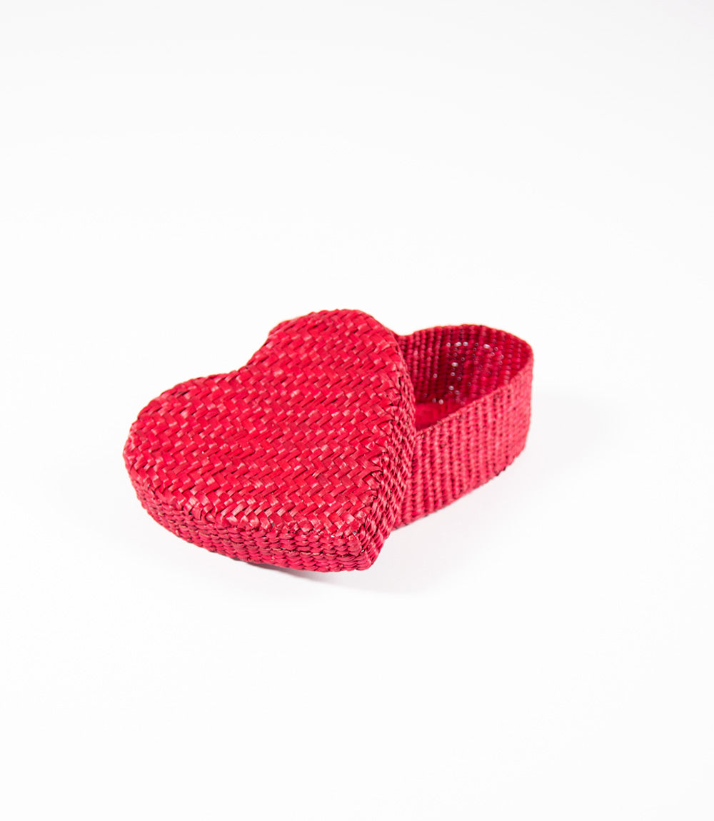 Pathi Heart Basket - Red