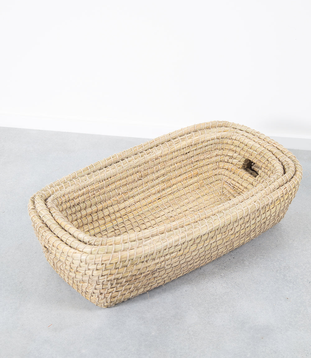 Kaisa boat baskets set of 3 nested