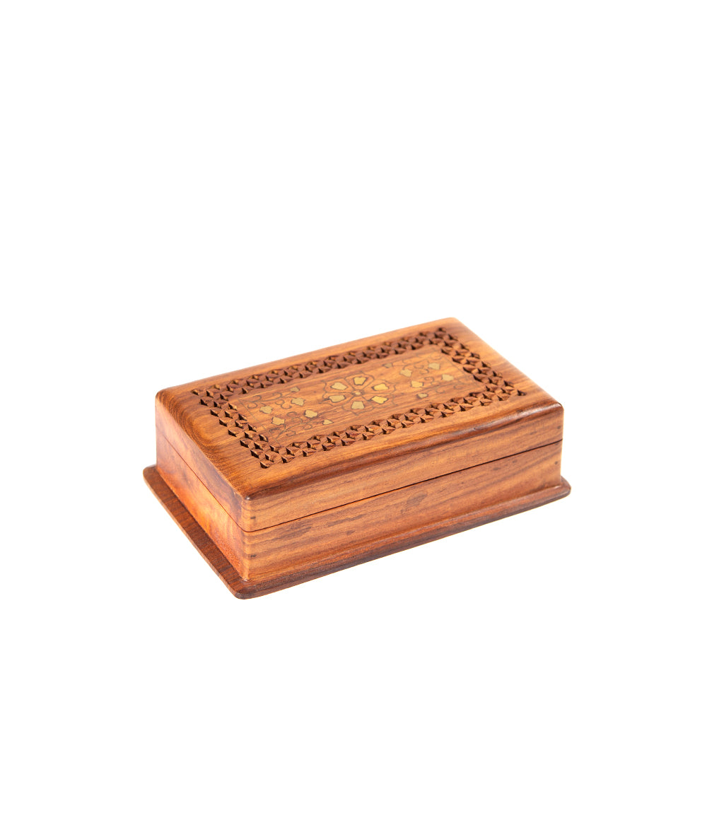 Keepsake Box - Rosewood Hand Carved Jali Work Inlay