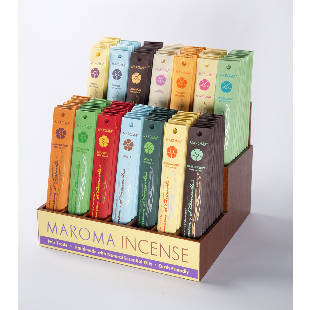 Maroma Encens d&#39;Auroville - 8 or 14 Pack Full Display Stands