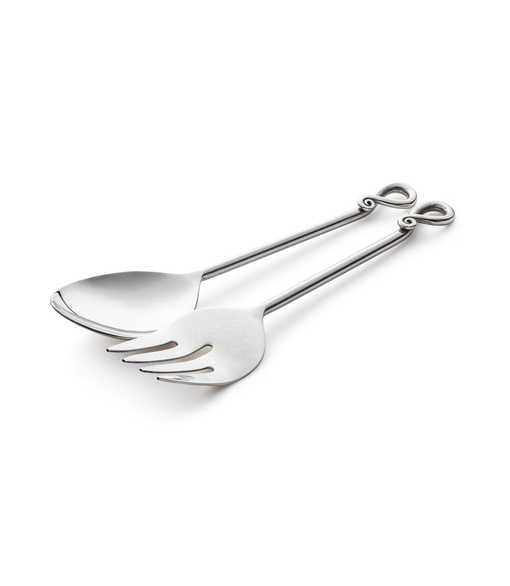 Knotted Salad Serving Servers - Fork and Spoon Set