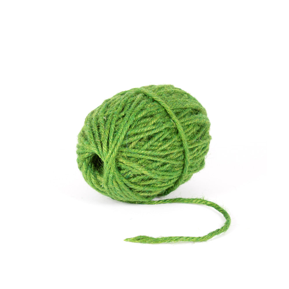 Jute Twine, Garden Green, Thick, 50m