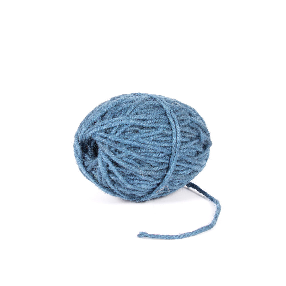 Jute Twine, Slate Blue, Thick, 50m