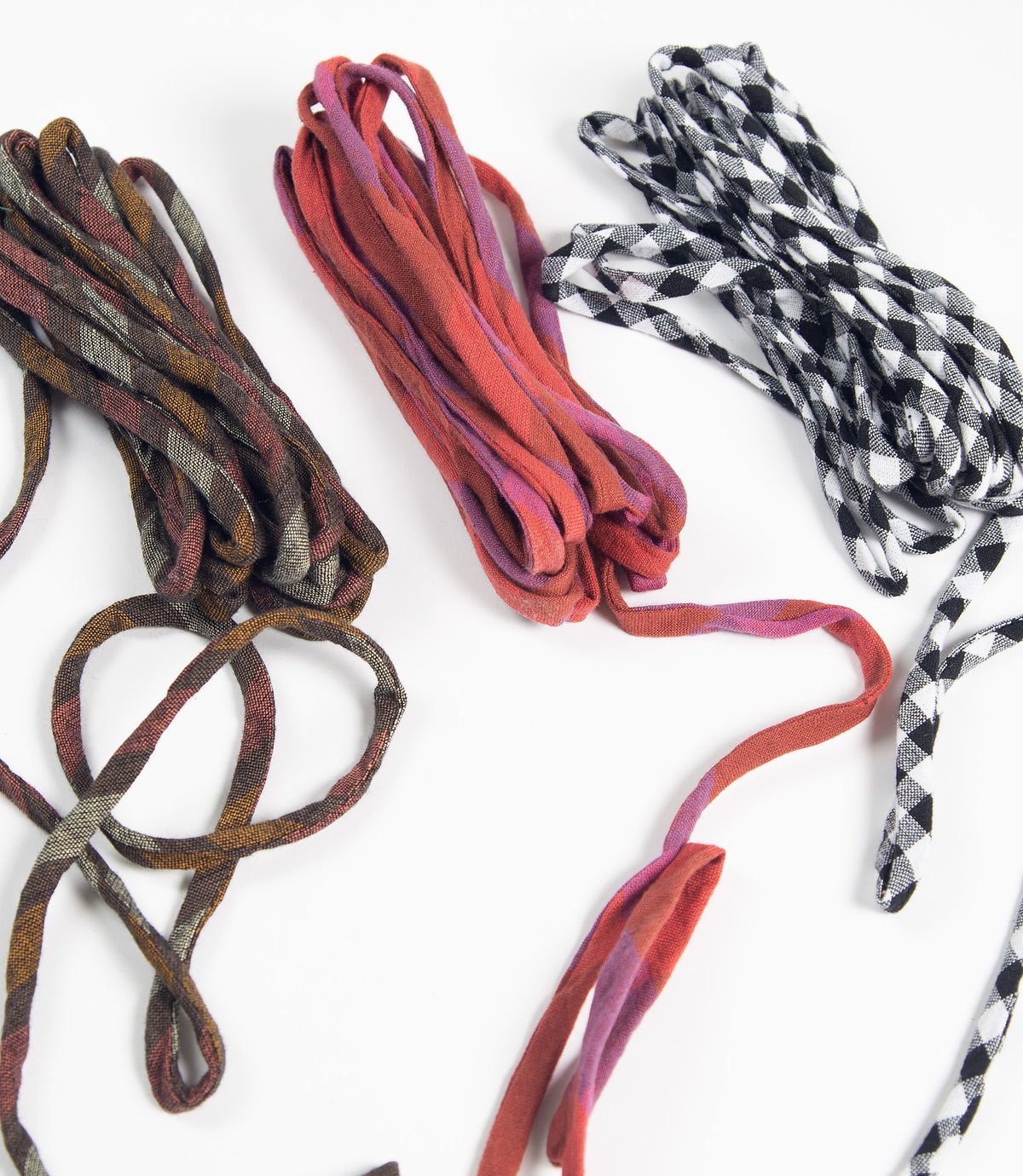 Hand Woven Cotton Ribbon - Pack of 6, 5m
