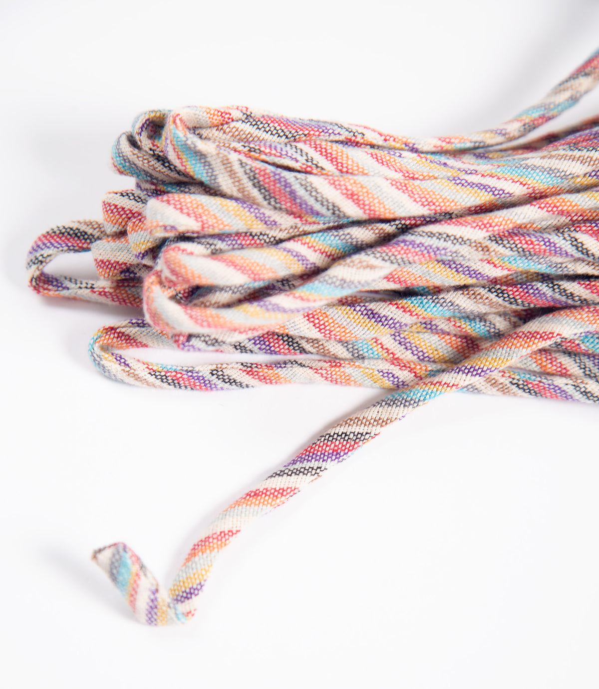 Hand Woven Cotton Ribbon - Pack of 6, 5m