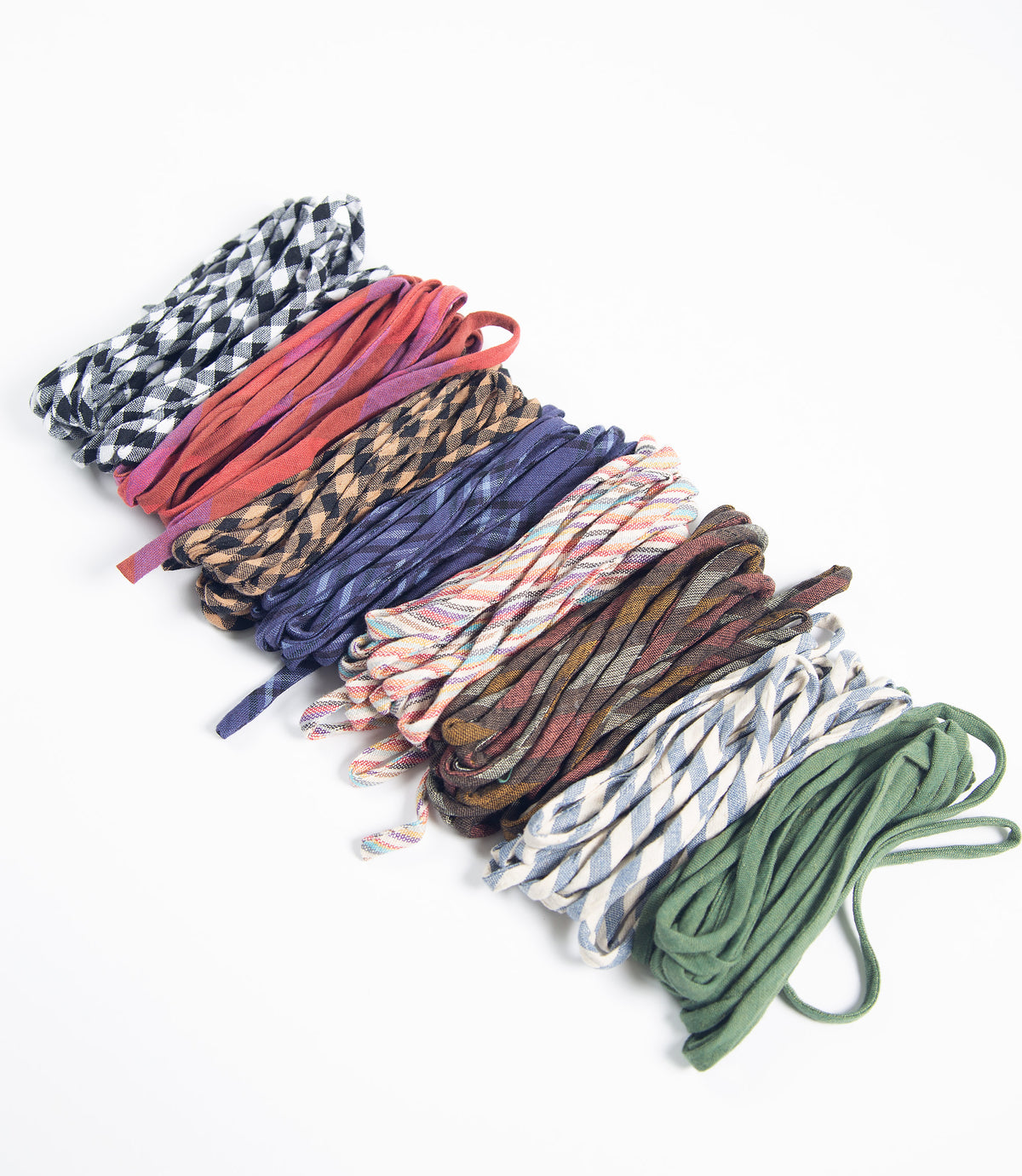 Hand Woven Cotton Ribbon - Pack of 6, 5m