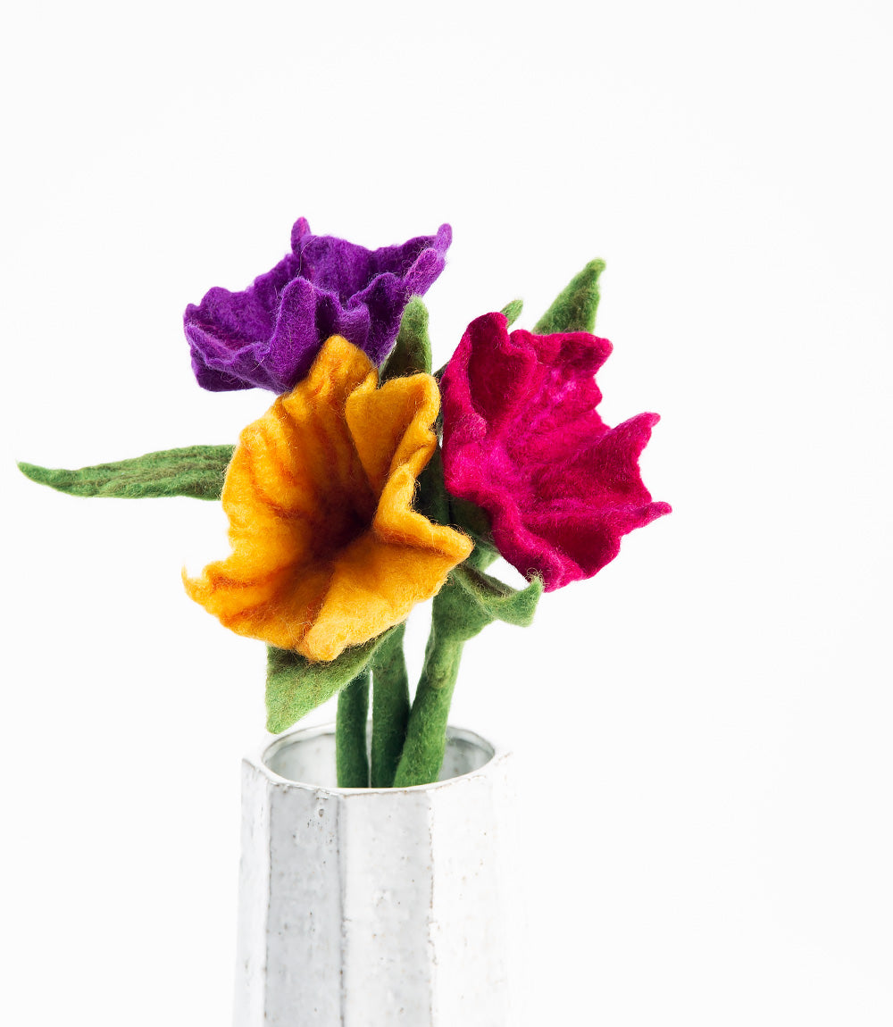 Felt Flower Lily - Set of 3