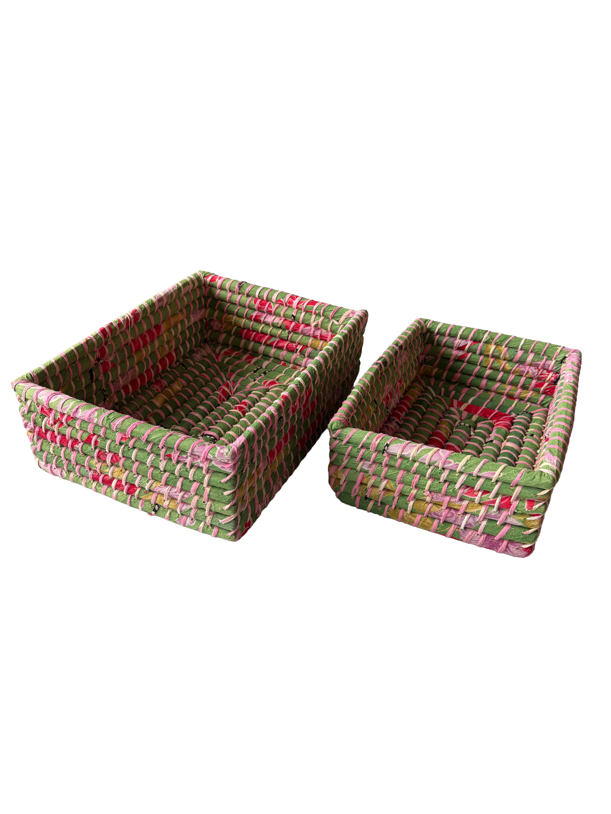 Kaisa Rectangular Table Baskets - Set of 2. Assorted Colours