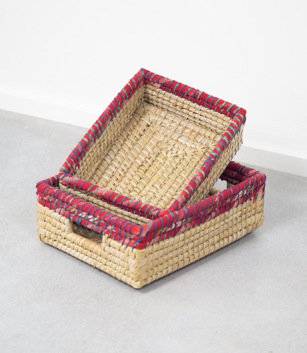 Kaisa Rectangular Table Baskets - Set of 2. Assorted Colours