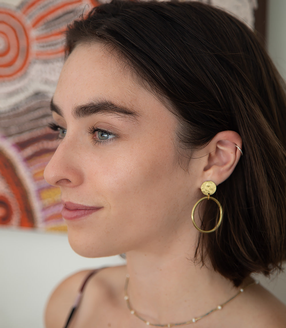 Hoop and discount stud earrings