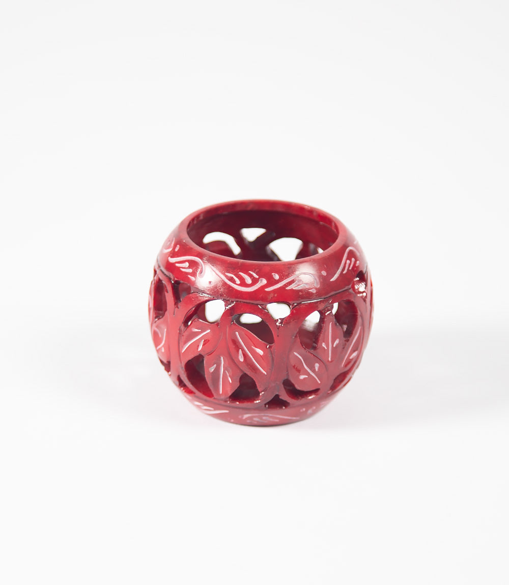 Soapstone Votive - Magenta