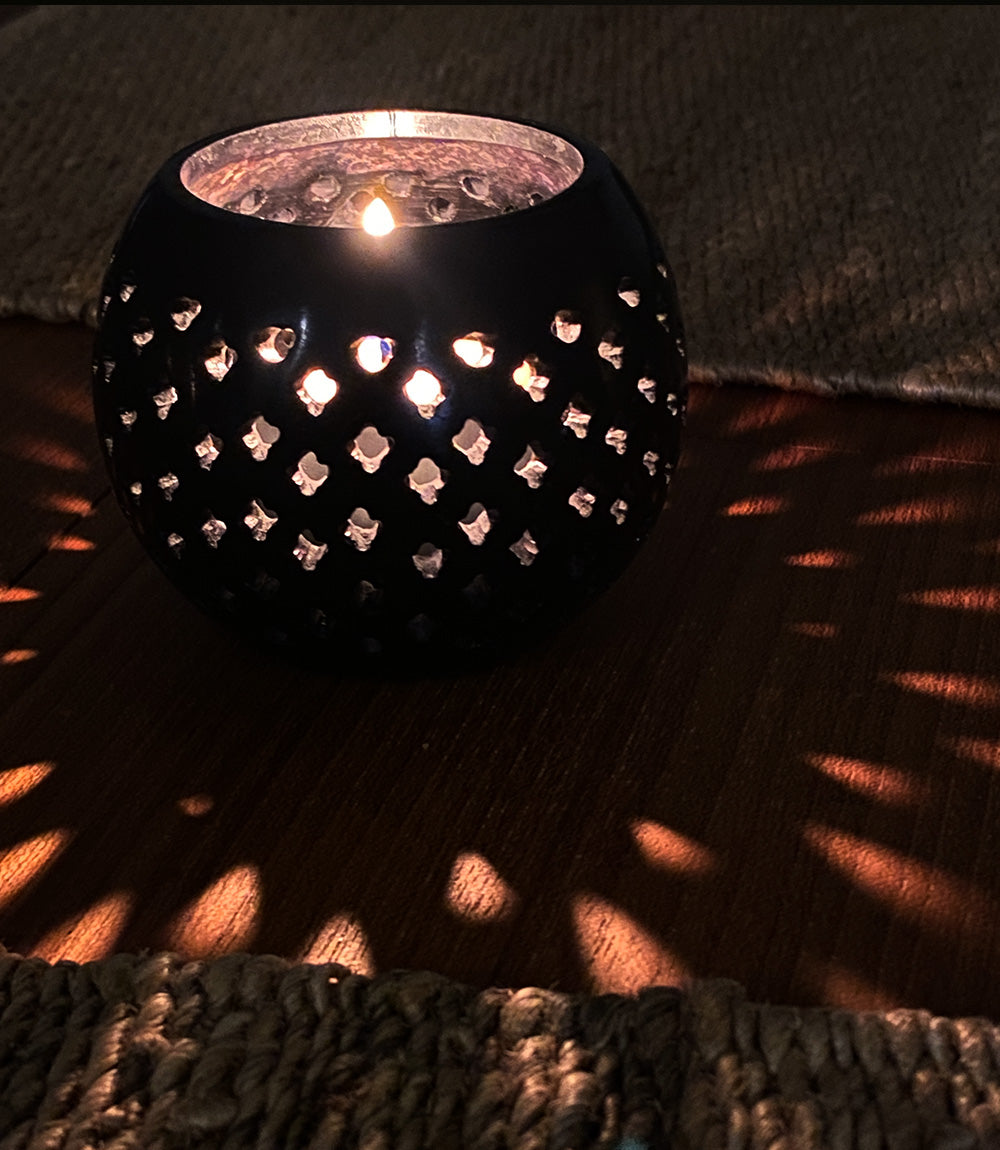 Soapstone Votive - Natural