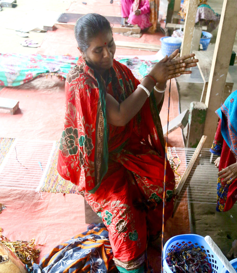 Upcycled Saree Mat - Medium, 90x52cm