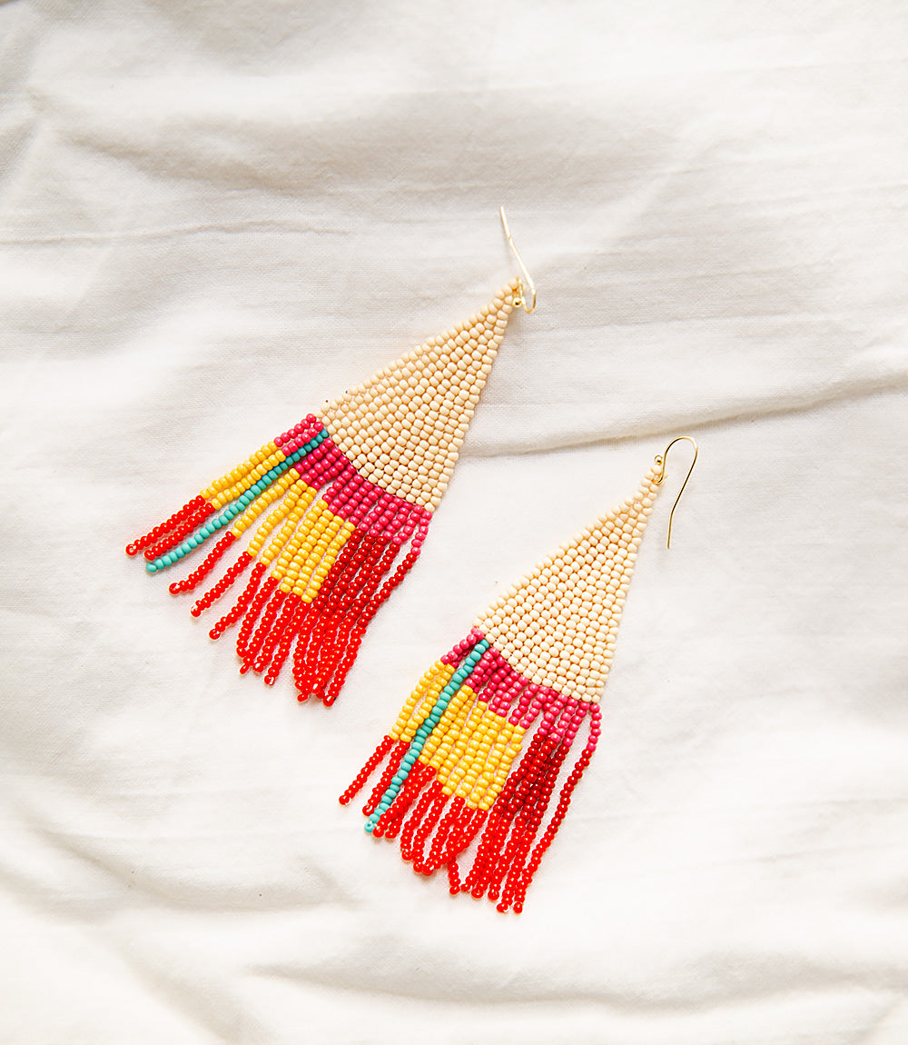 Wanderer - Beaded Earrings - Pyramid