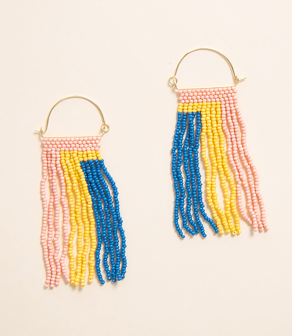 Wanderer - Beaded Hook Earrings - Pastel