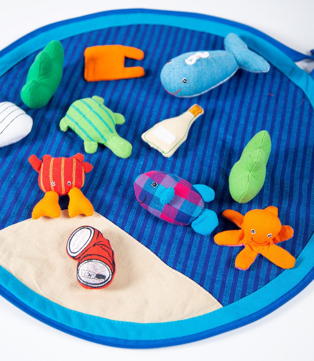 Save Our Oceans - Educational pouch of soft toys.