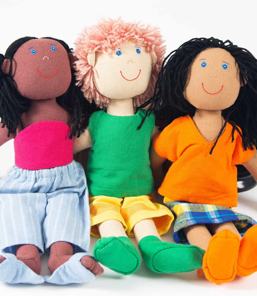 Set of 3 dress up dolls