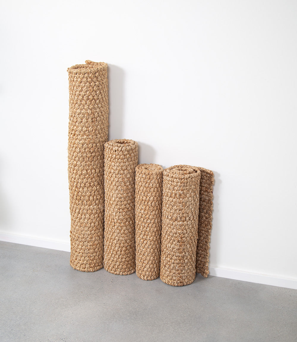 Jute Entry Mat, Natural, Thick Weave, 140x50cm. Suit Double Door.
