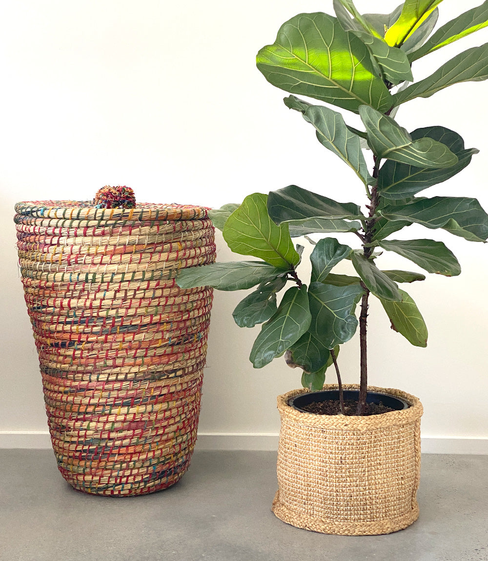 Kaisa Dyed Swirl Baskets - Set of 2