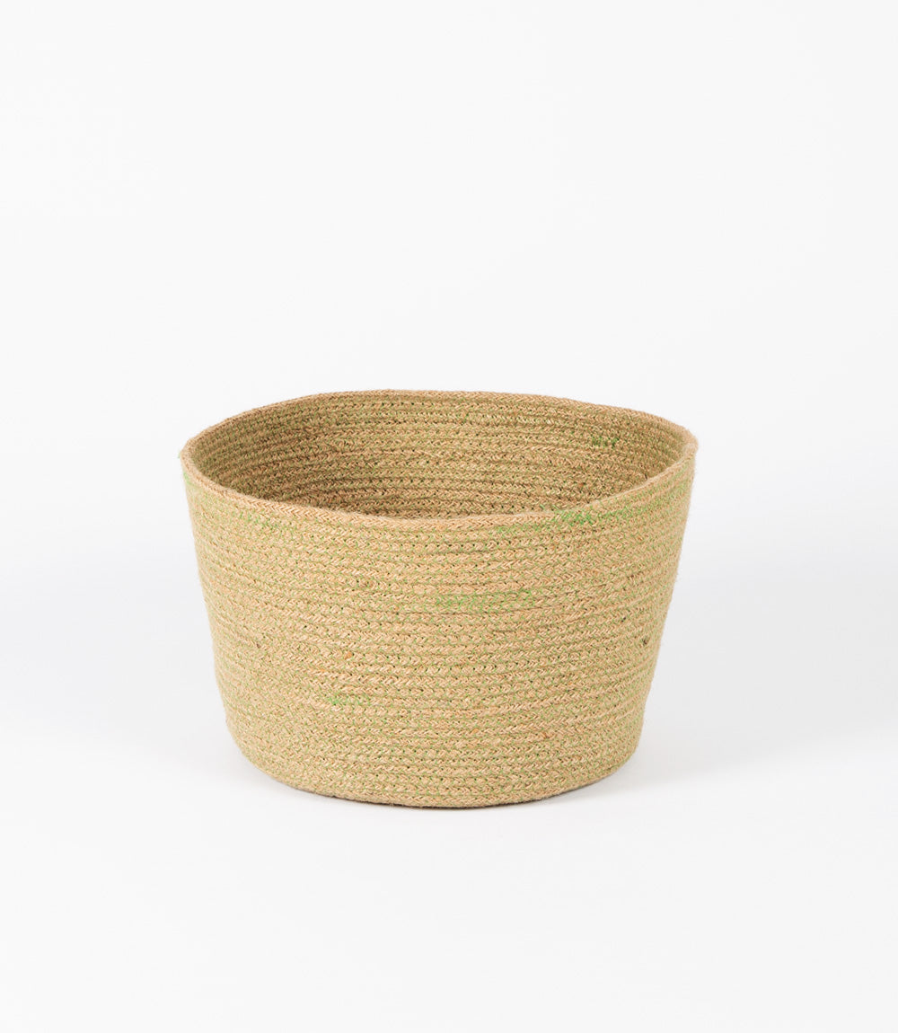 Green Stich Jute Bowl