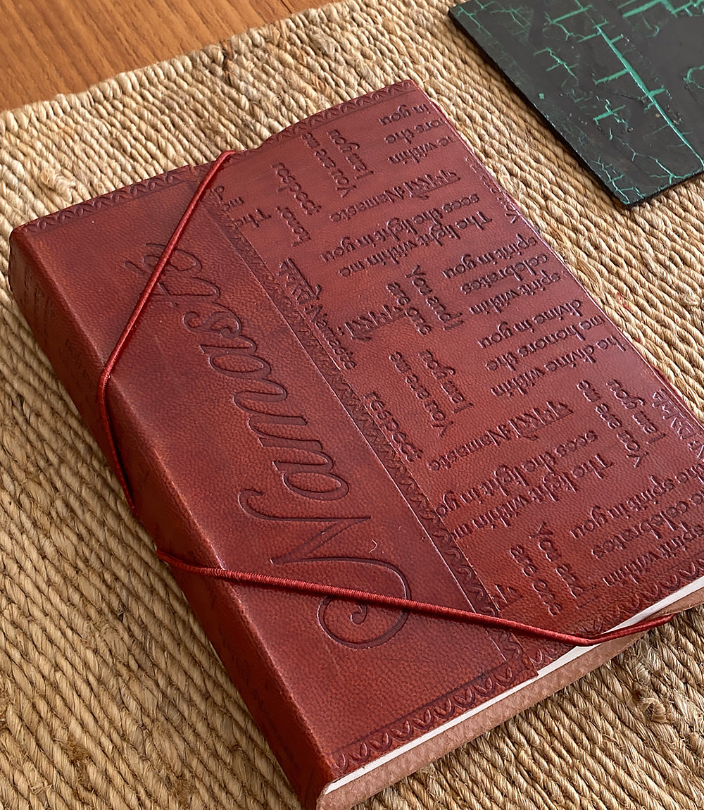 Treeless Paper &amp; Eco-Leather Journal - Namaste