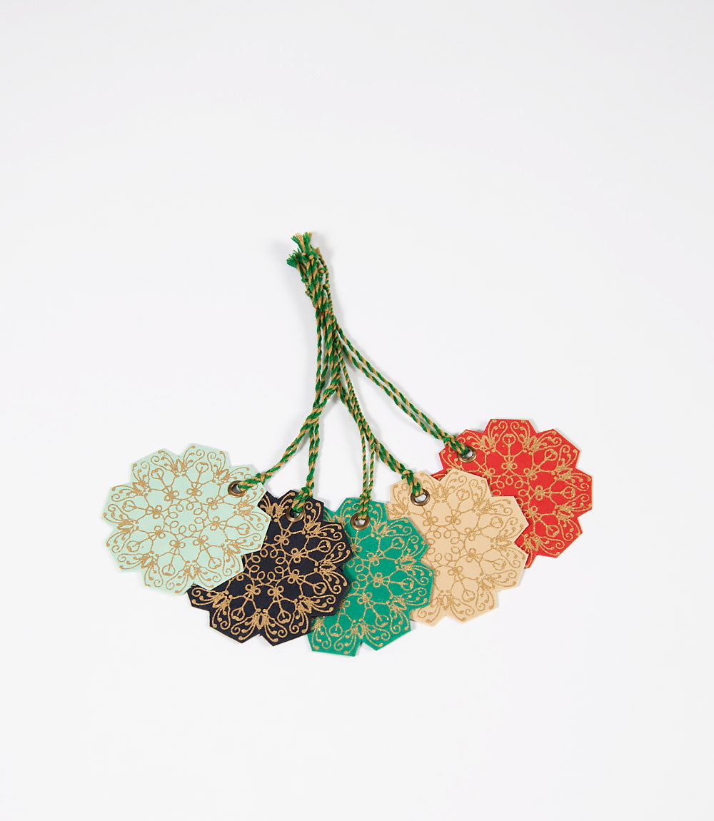 Jute Paper Gift Tag - Burst. Set of 5