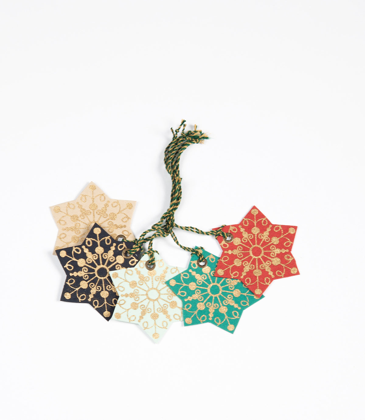 Jute Paper Star Gift Tag. Set of 5