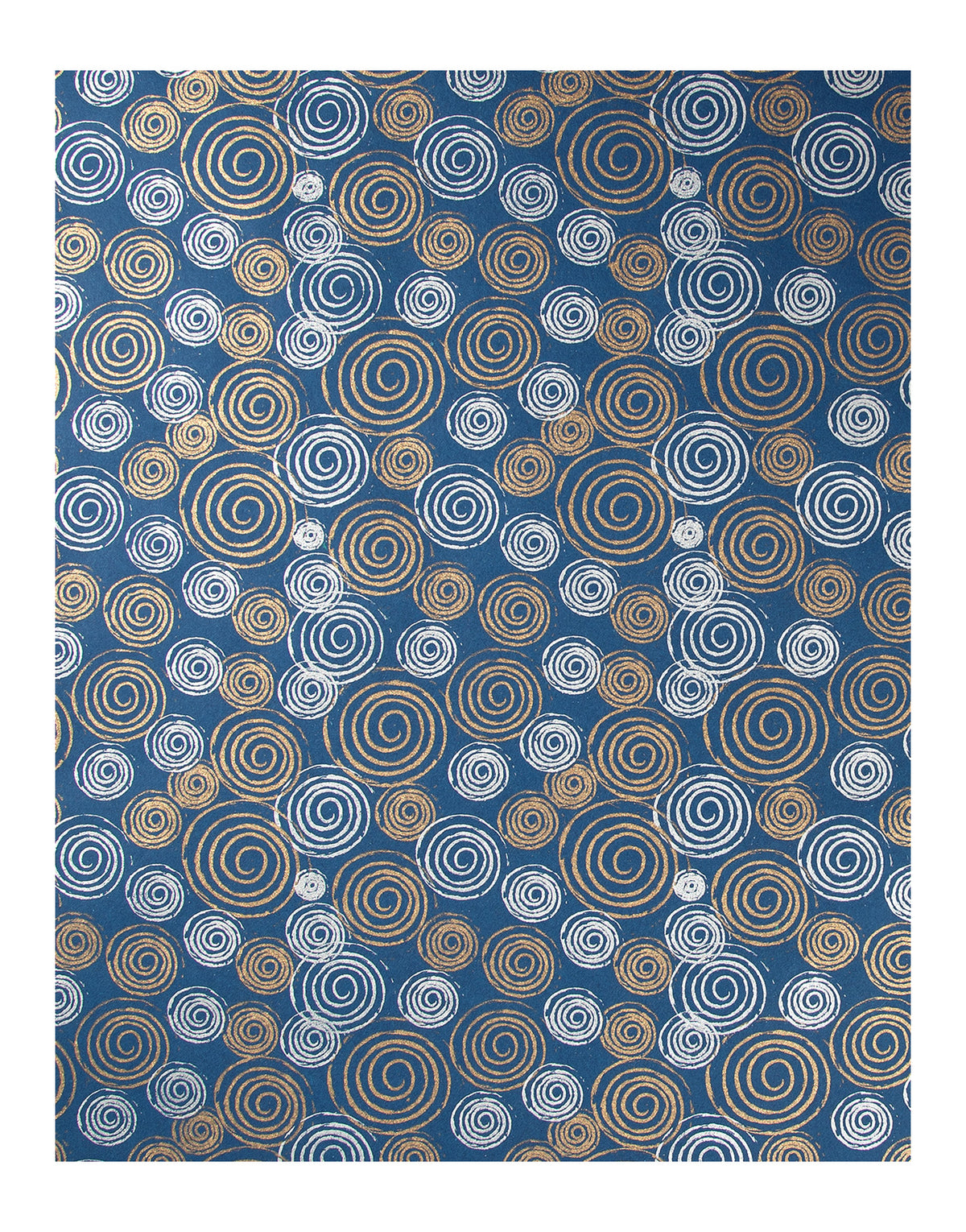 Jute Paper - Blue Swirl, Pack of 6