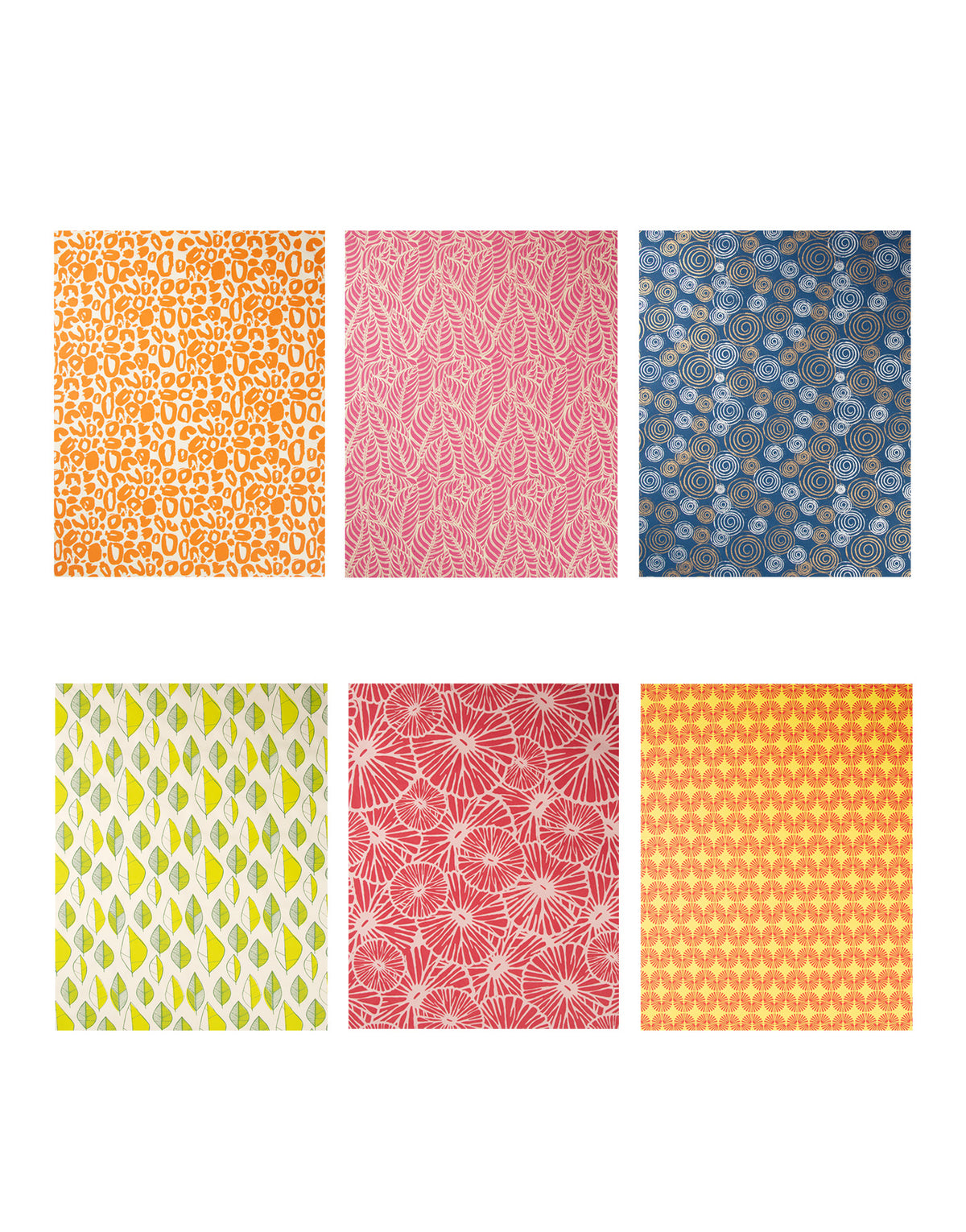 Jute Paper - Pack of 18, 3 each of 6 designs.