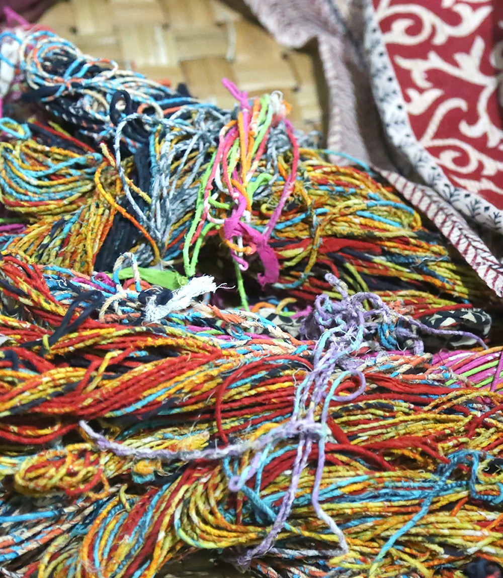 Upcycled, Saree Twine, 2 Ply, Thick, Twisted, Multi-Coloured Assorted, 50m