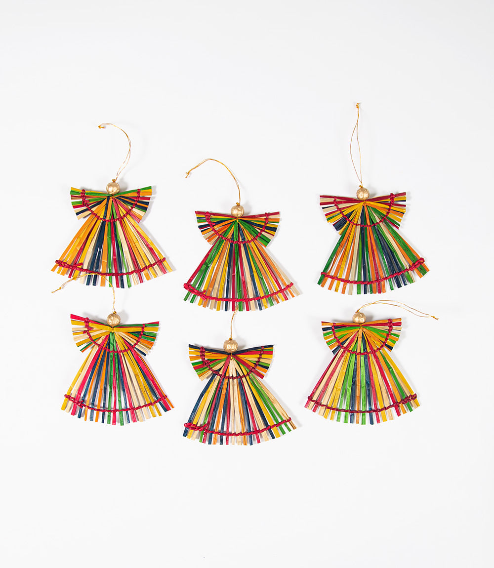 Festive ornaments angle set of 6