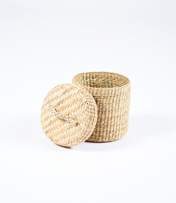 Pathi Box with Lid - Natural - Fair Go Trading