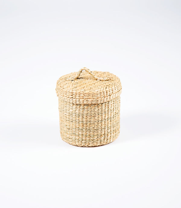 Pathi Box with Lid - Natural - Fair Go Trading