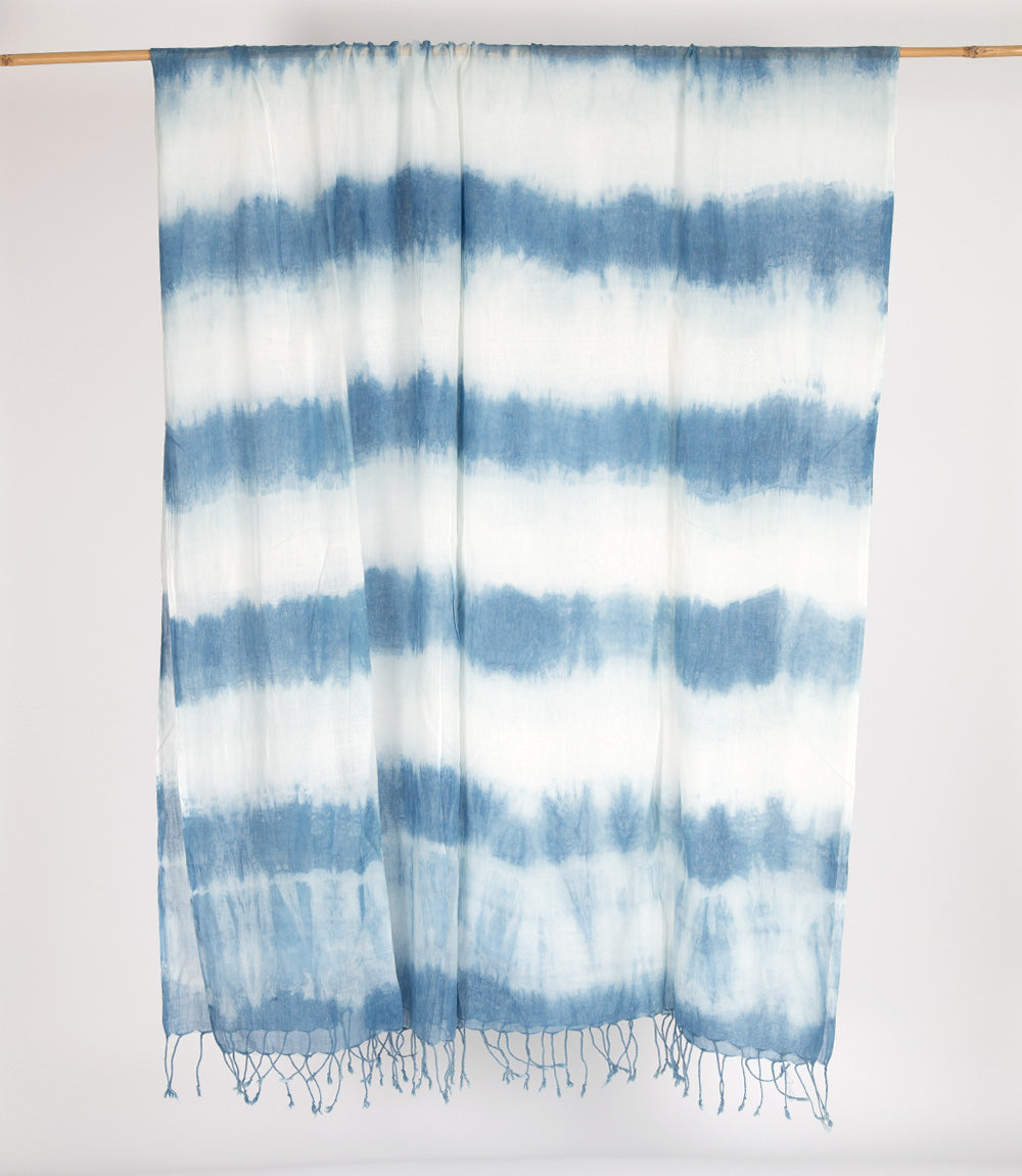 Sorong Wrap - Organic Cotton &amp; Natural Tie Dye - Indigo