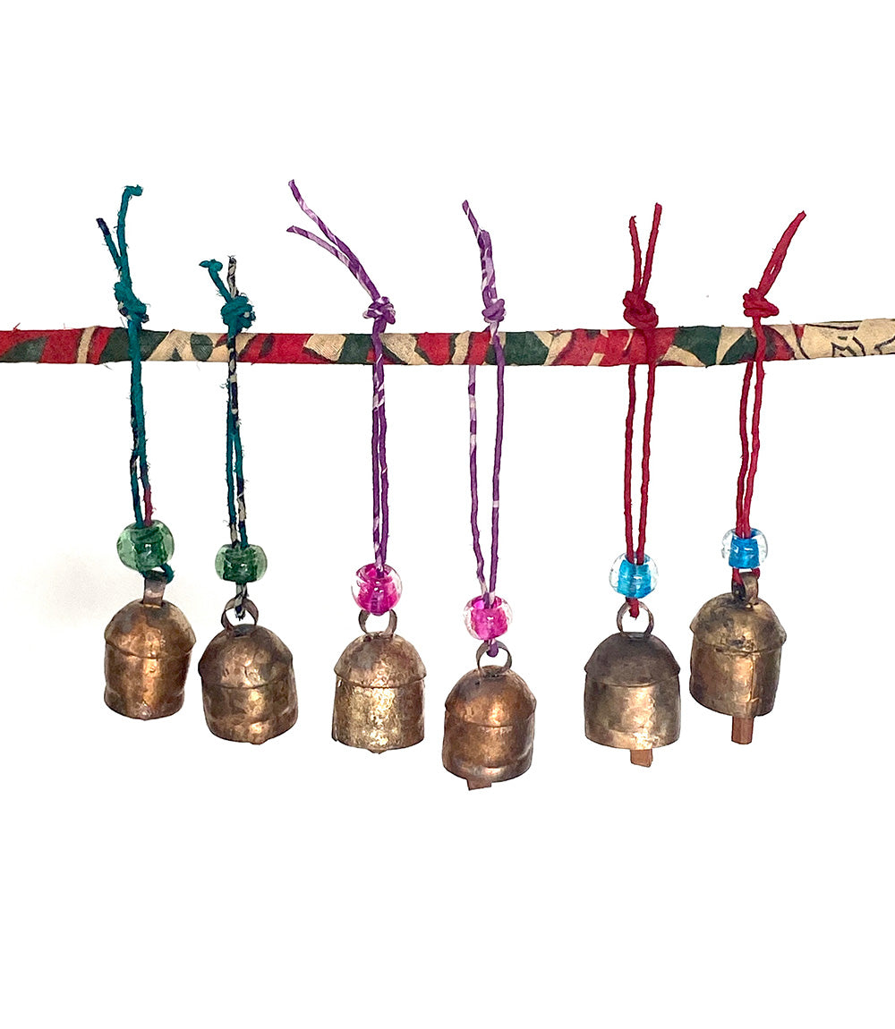 Festive Small Bell Pack. 6 Assorted Bells.