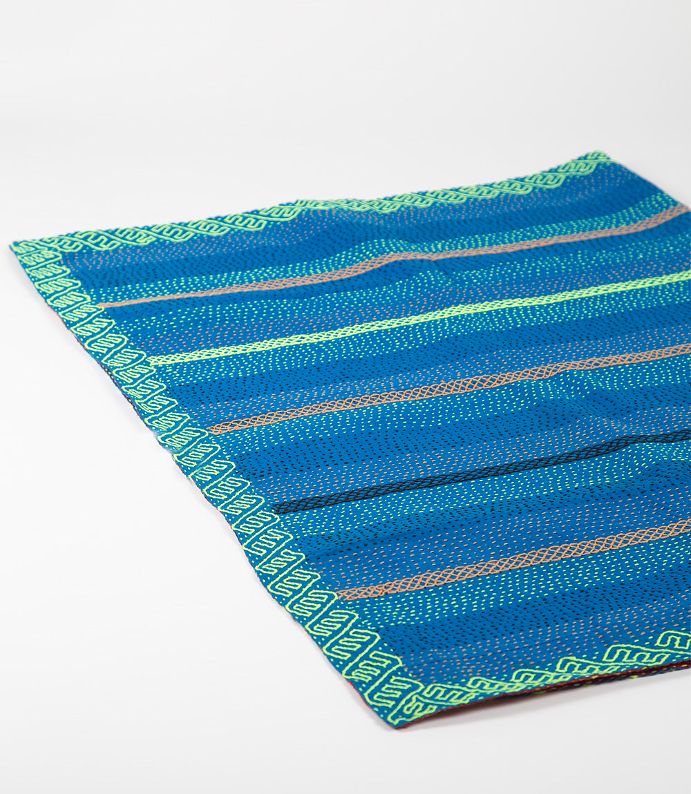 Blue Kantha Baby Blanket