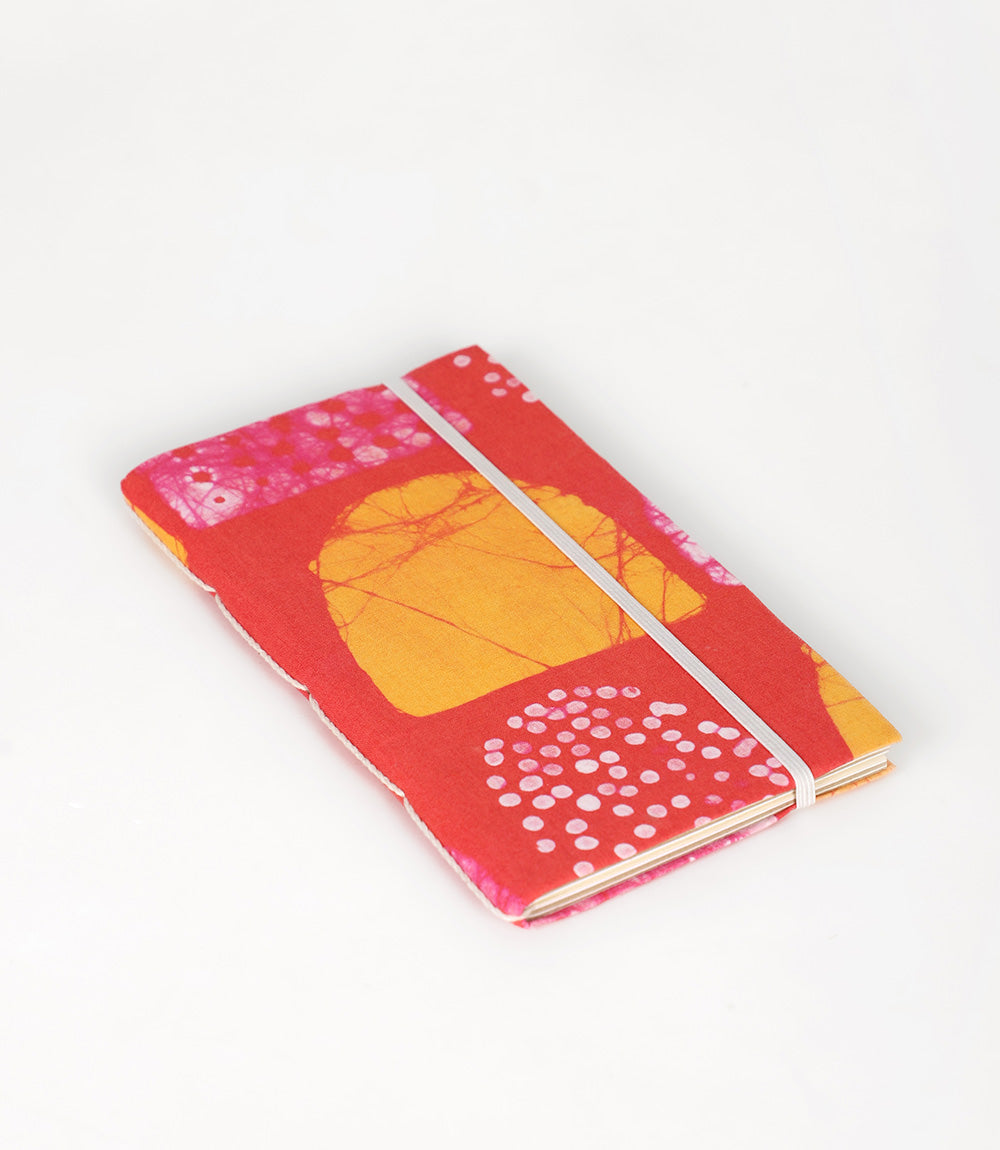 Jute Paper Batik Fabric Cover Journal - Sunset