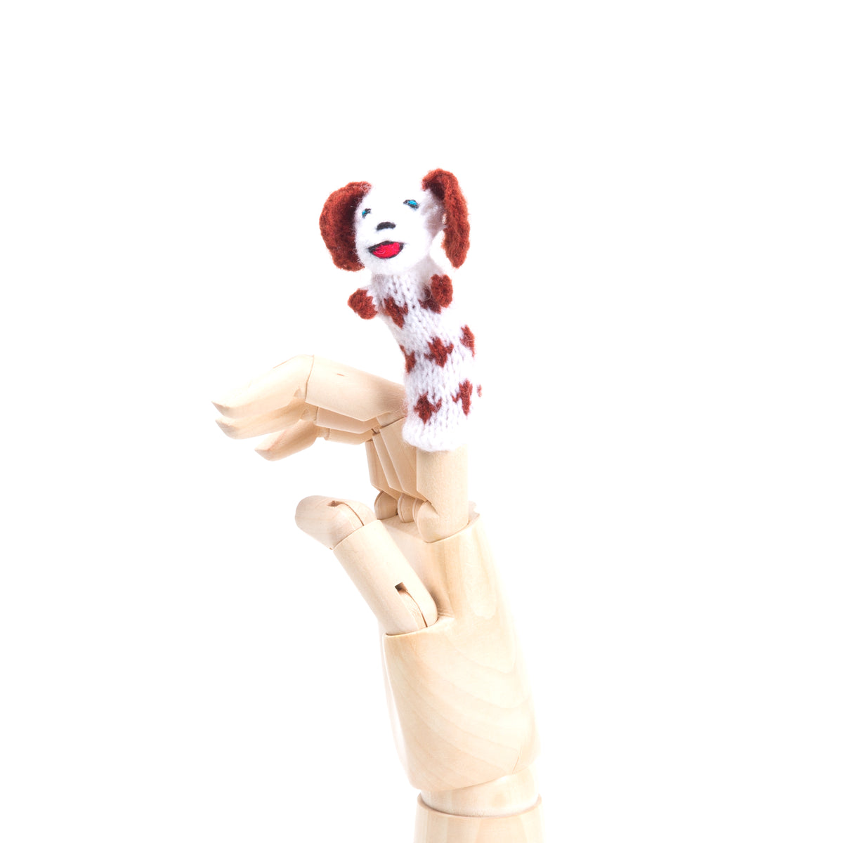 Dog With Brown Spots Finger Puppet
