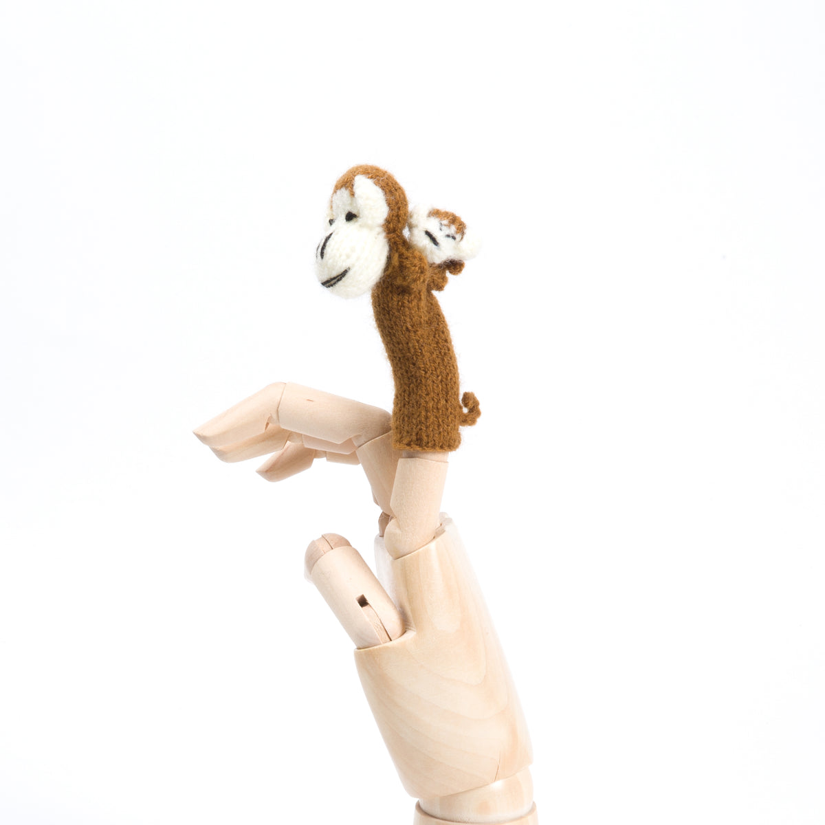 Monkey with Baby Finger Puppet