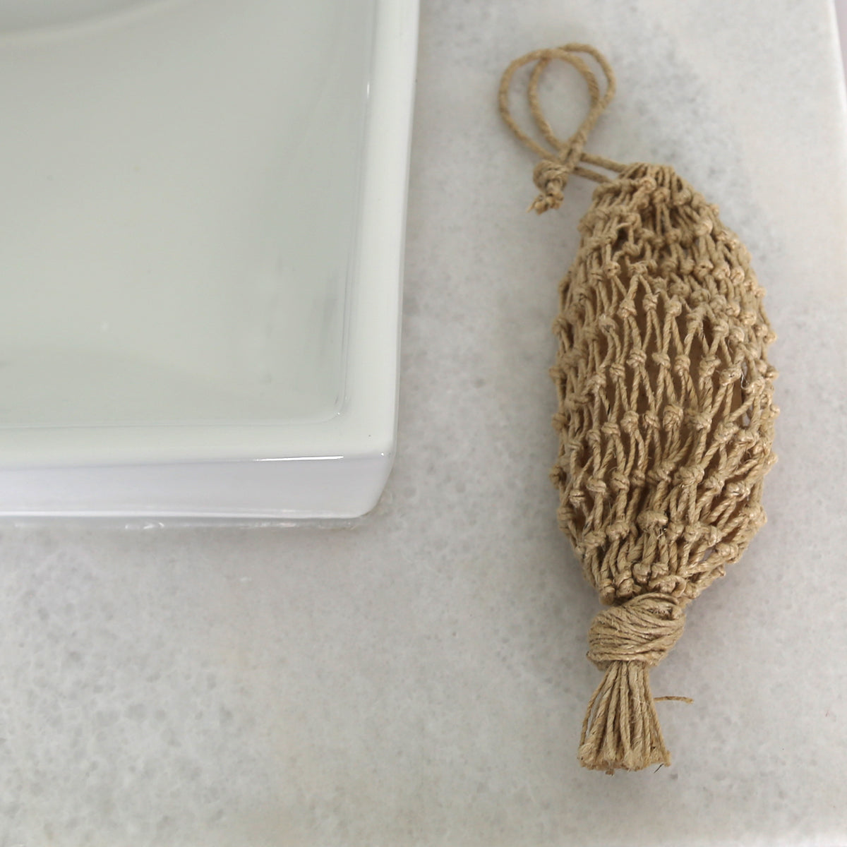 Hemp Macrame Garden/Laundry Soap Pouch