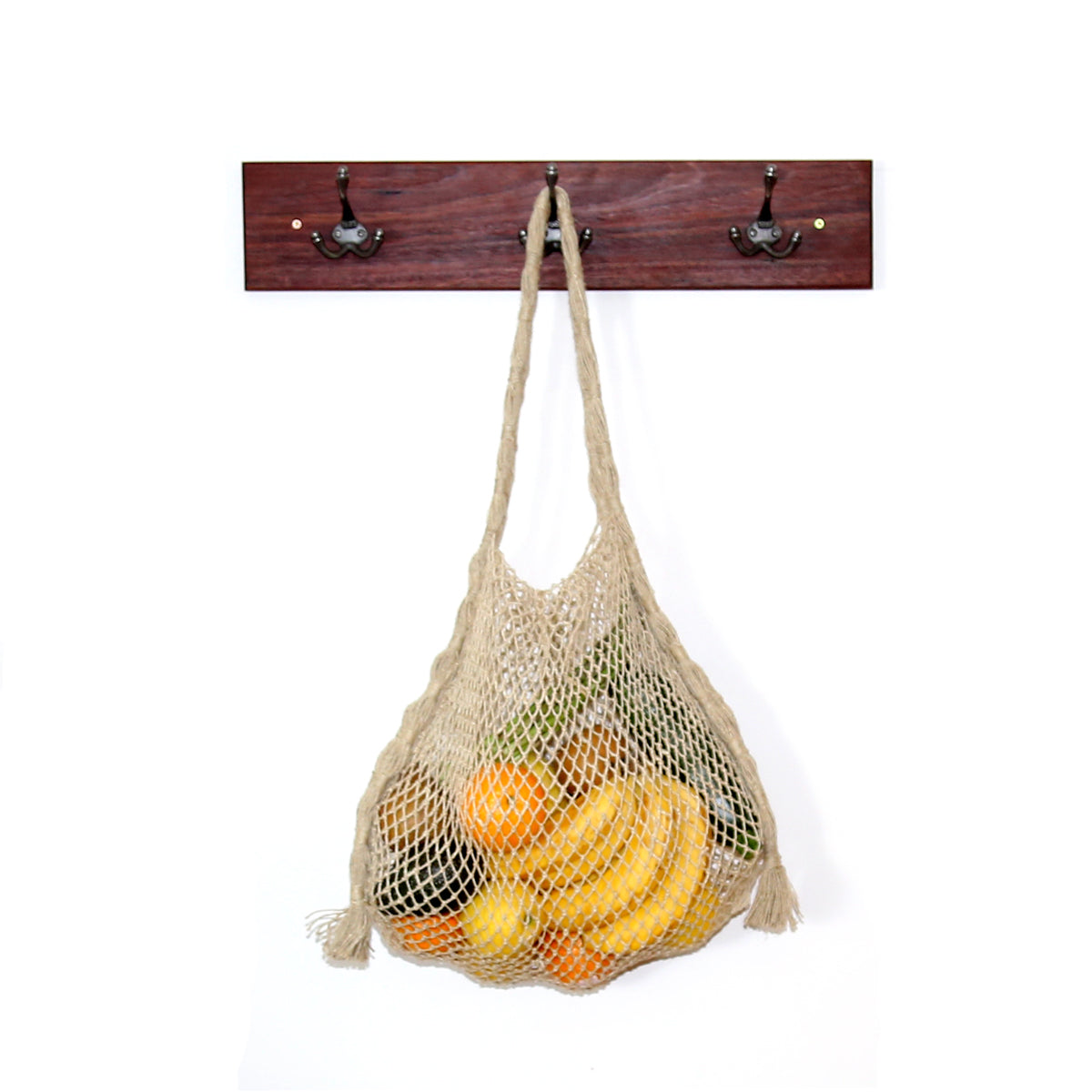 Hand-knotted Grande Natural Hemp String Bag