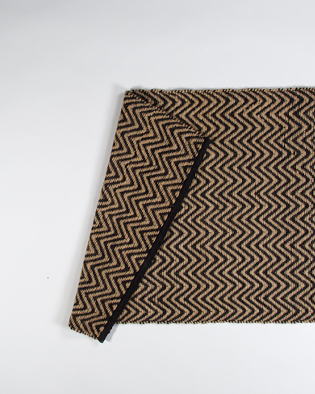Jute Entry Mat, Zig Zag Natural and Black, 60x90cm