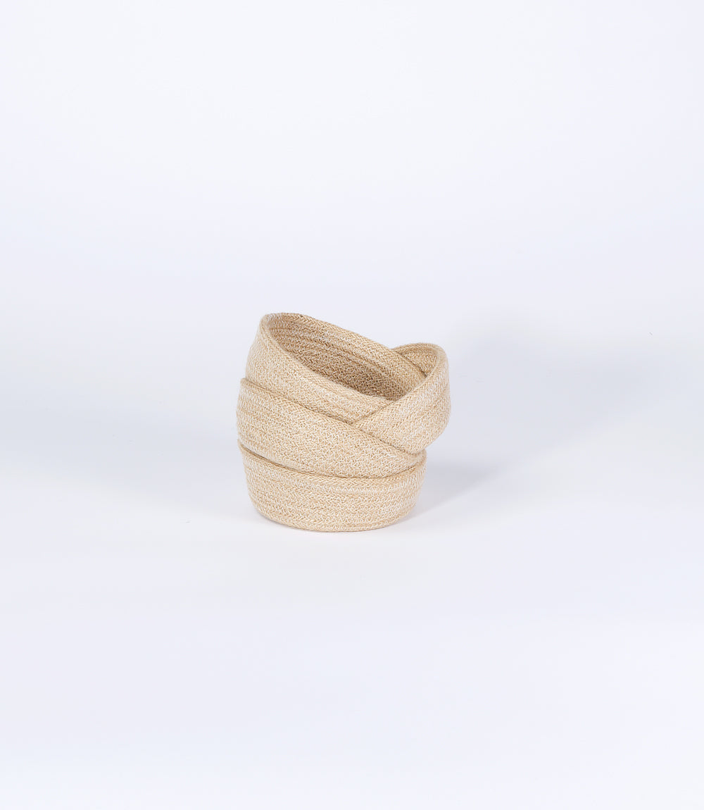 Natural Jute trinket bowls set 4