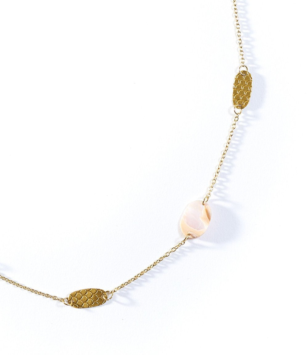 Dhavala Necklace - Pearl Coin