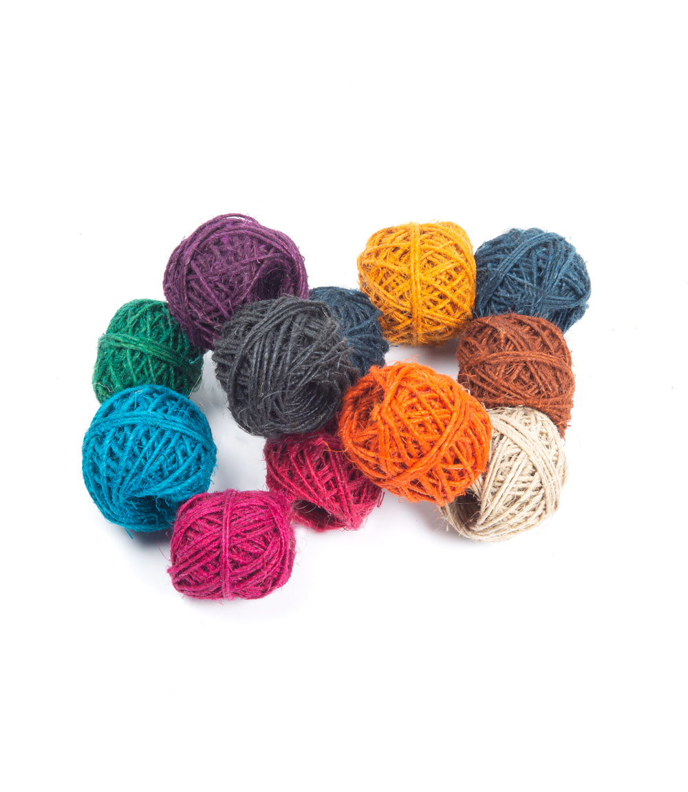 Hemp Twine Ball Crafter Pack - Pack of 12, Assorted, 10m ea.