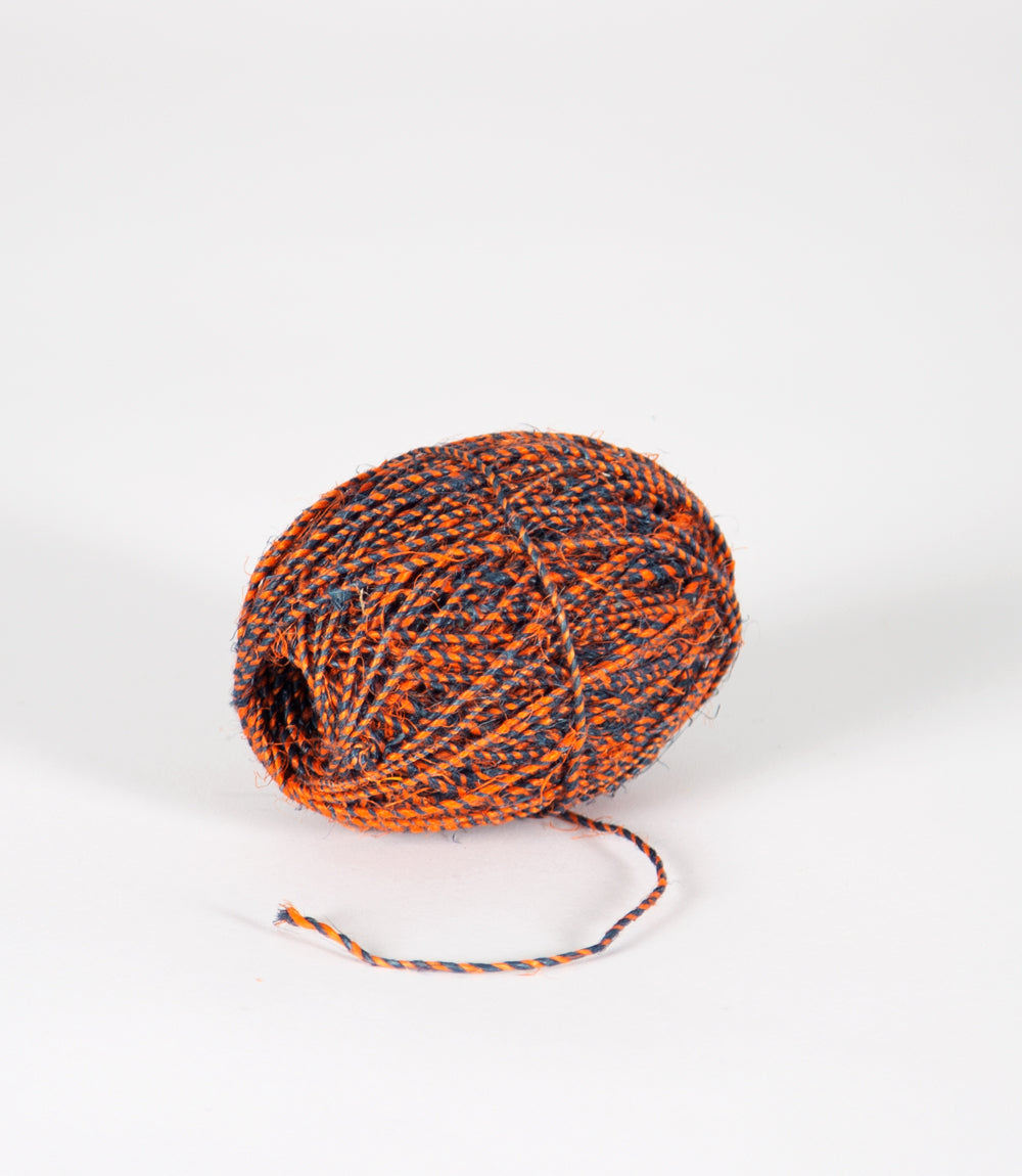 Variegated Hemp Twine, Orange and Indigo, 50m