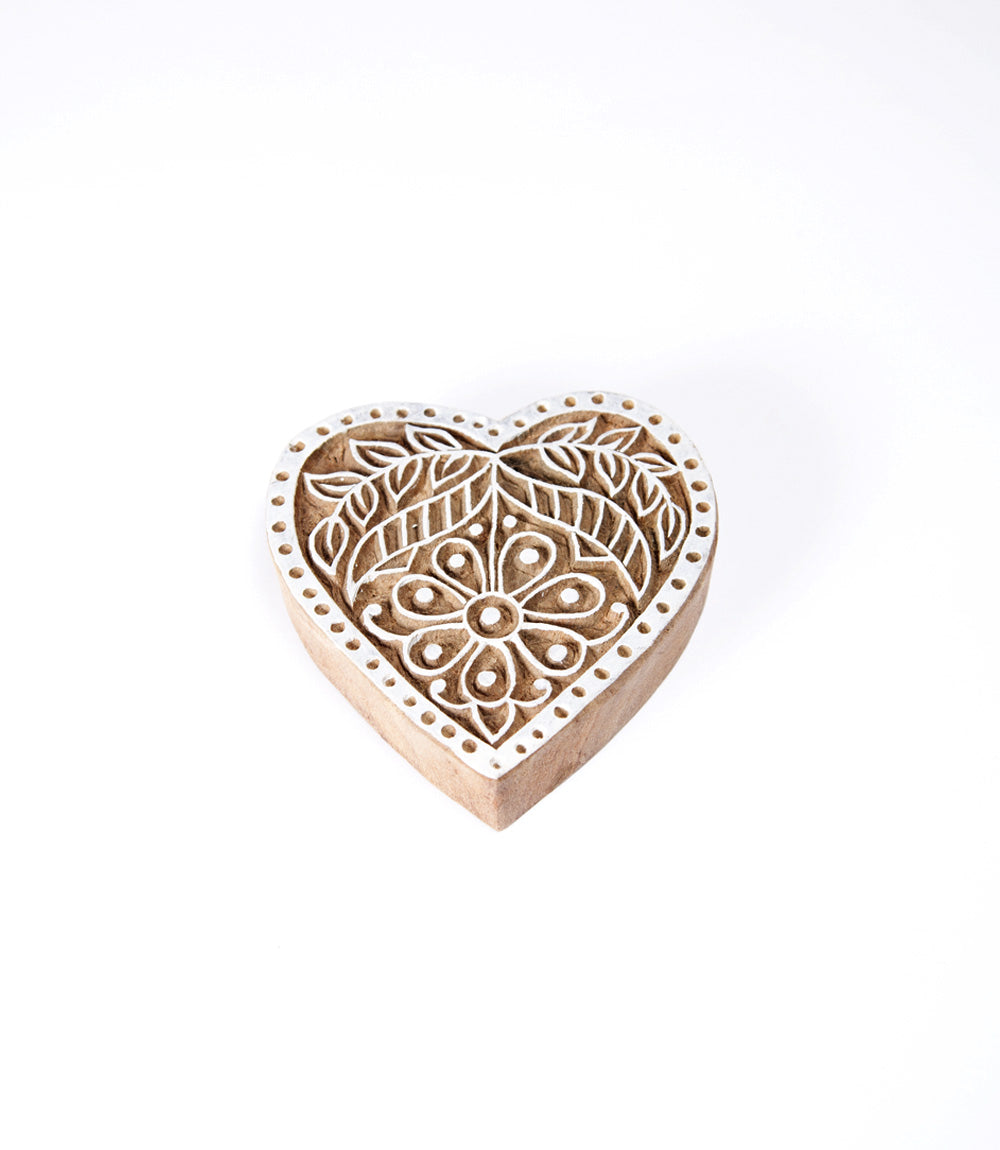 Heart Large Wood Print Block